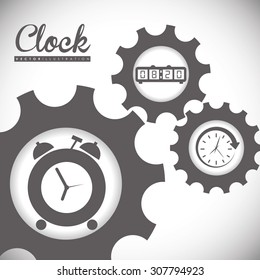 Clock Digital Design Vector Illustration 10 Stock Vector (Royalty Free ...