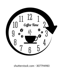 Clock digital design, vector illustration 10 eps graphic