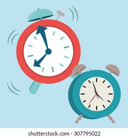 Clock digital design, vector illustration 10 eps graphic