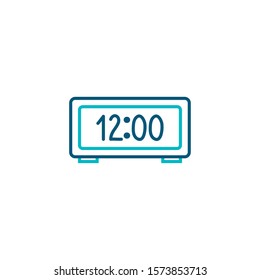 clock digital line style icon vector illustration design