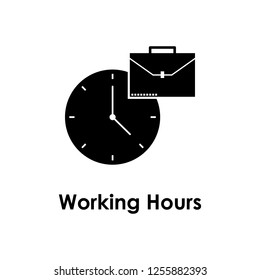clock, diplomat, working hours icon. One of business collection icons for websites, web design, mobile app