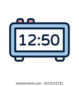Clock displaying digital time in hours and minutes