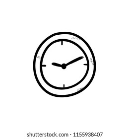 Clock Doodle Icon Vector 