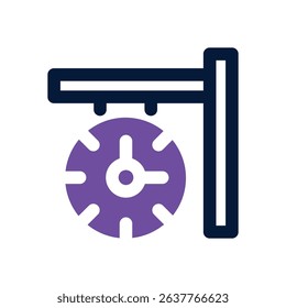 clock duotone icon. Sleek and modern vector icon for websites, mobile apps, marketing materials, and corporate design. Fully scalable and ready to use.