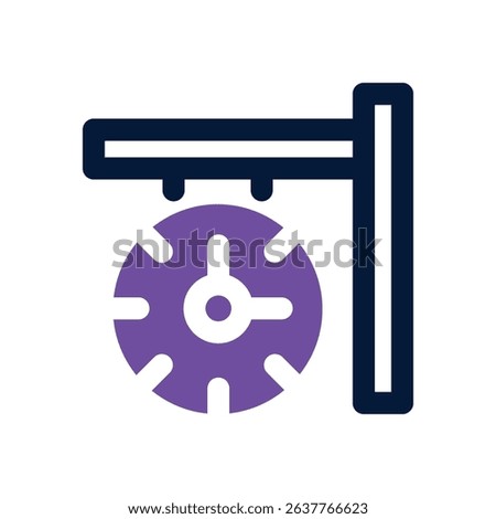 clock duotone icon. Sleek and modern vector icon for websites, mobile apps, marketing materials, and corporate design. Fully scalable and ready to use.