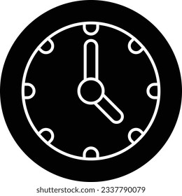 clock education glyph icons design