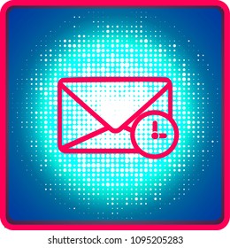 Clock and envelope line icon, outline vector sign, linear style pictogram isolated on white. Express mail symbol, logo illustration. Editable stroke