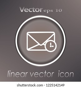 Clock and envelope line icon, outline vector sign, linear style pictogram isolated on white. Express mail symbol, logo illustration. Editable stroke