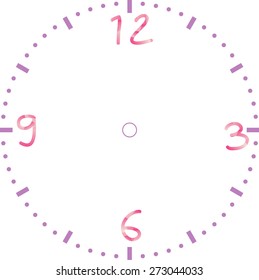 clock face blank colorful