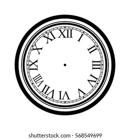 clock face blank isolated on white background
