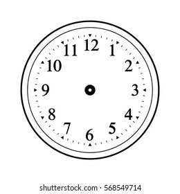 clock face blank isolated on white background
