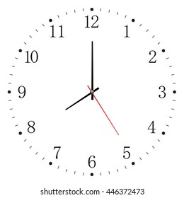 clock face blank on white background - Vector illustration
