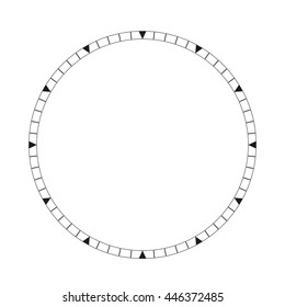 clock face blank on white background - Vector illustration
