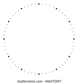 clock face blank on white background - Vector illustration