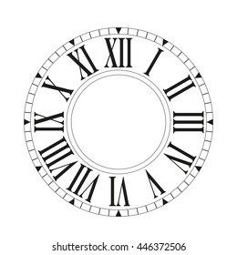 clock face blank on white background - Vector illustration