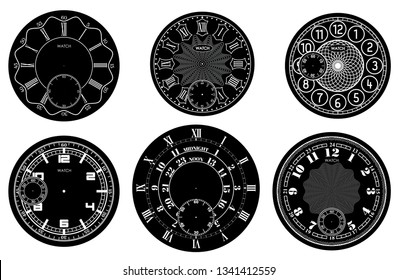 Clock Face Blank Set Isolated On Stock Vector Royalty Free