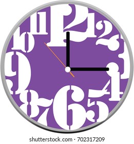 clock face colorful design.