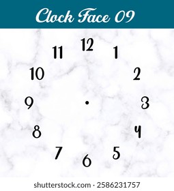 Clock Face flat icon, Roman Numerals, Vector stock illustration #09