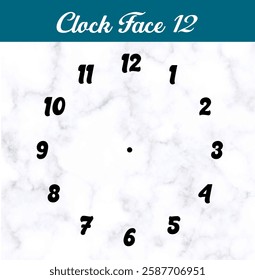 Clock Face flat icon, Roman Numerals, Vector stock illustration #12