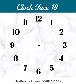 Clock Face flat icon, Roman Numerals, Vector stock illustration #18