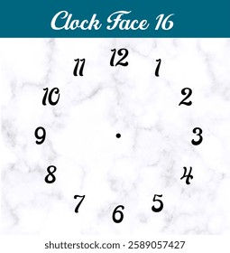 Clock Face flat icon, Roman Numerals, Vector stock illustration #16