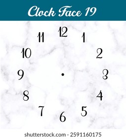 Clock Face flat icon, Roman Numerals, Vector stock illustration #19