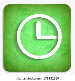 clock face green parchment icon