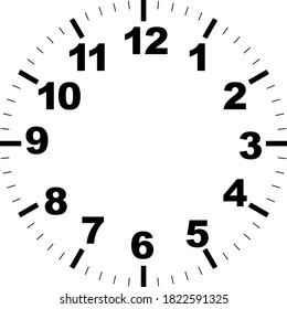 Clock Face Blank Stock Vector (Royalty Free) 233125912 | Shutterstock