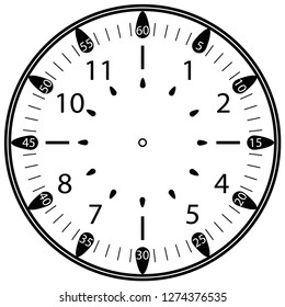 Clock face for house, alarm, table, kitchen, wall, wristwatches or special models for kids. Dial for pocket, stop watches, timer or grandfather clock. Logo for the repair shop or service.