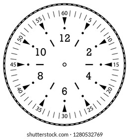 Clock face for house, alarm, table, kitchen, wall, wristwatches or special models for kids. Dial for pocket, stop watches, timer or grandfather clock. Logo for the repair shop.