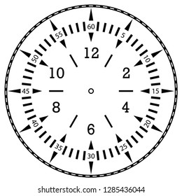 Clock face for house, alarm, table, kitchen, wall, wristwatches or special models for kids. Dial for pocket, stop watches, timer or grandfather clock. Logo for the repair shop.