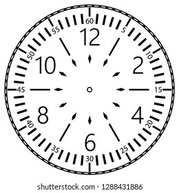 Clock face for house, alarm, table, kitchen, wall, wristwatches or special models for kids. Dial for pocket, stop watches, timer or grandfather clock. Logo for the repair shop.