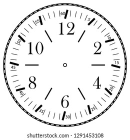 Clock face for house, alarm, table, kitchen, wall, wristwatches or special models for kids. Dial for pocket, stop watches, timer or grandfather clock. Logo for the repair shop.