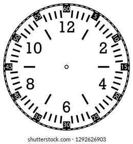 Clock face for house, alarm, table, kitchen, wall, wristwatches or special models for kids. Dial for pocket, stop watches, timer or grandfather clock. Logo for the repair shop.