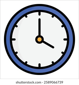 Clock Face Icon Element For Design