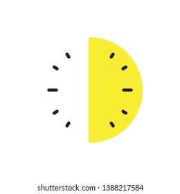 clock face icon vector design modern style