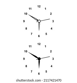 Clock face icon vector set. Wall Clock illustration sign collection. Time symbol. watch symbol or logo.
