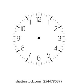 Clock face icon vector. Time illustration sign. Clock symbol. Wall clock logo.
