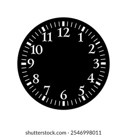 Clock face icon vector. Time illustration sign. Clock symbol. Wall clock logo.