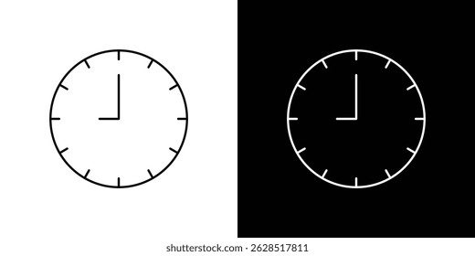 Clock face icon vector for web, computer and mobile apps