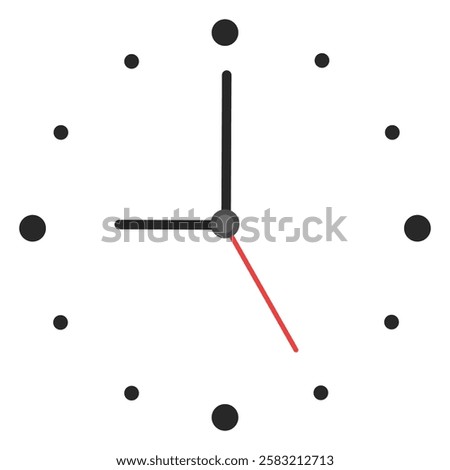 Clock face isolated on white background.