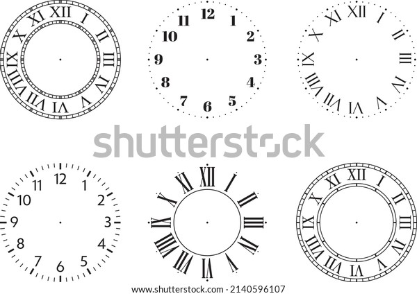 Clock Face Isolated On White Background Stock Vector Royalty Free