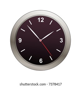 clock face with metallic bevel illustration