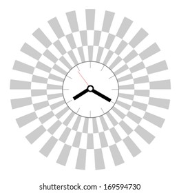 clock face modern illustration