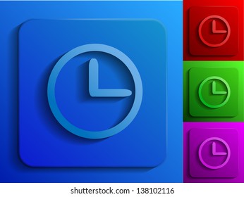 clock face monochrome icons