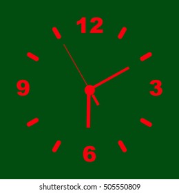 Clock face on  
vector icon.
Watch icon.