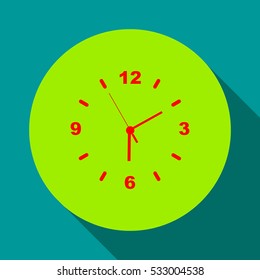 Clock face on  
vector icon.
Watch icon.