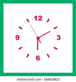 Clock face on  vector icon. Watch icon.