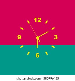 Clock face on  
vector icon.
Watch icon.