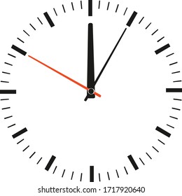 Clock Face On White Background